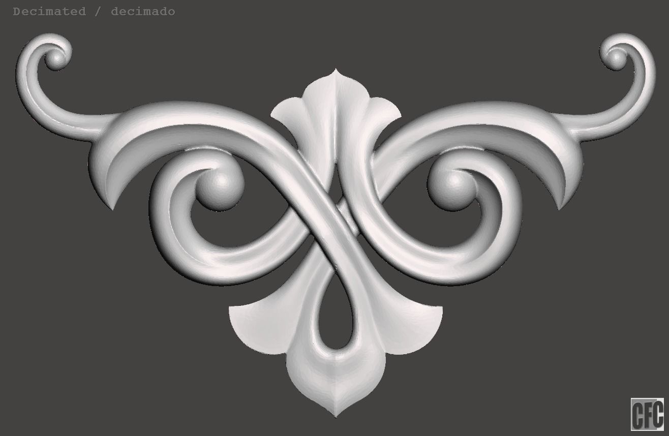WoodCarving detail - 3d model for CNC - WCCFC0T 3D print model_19
