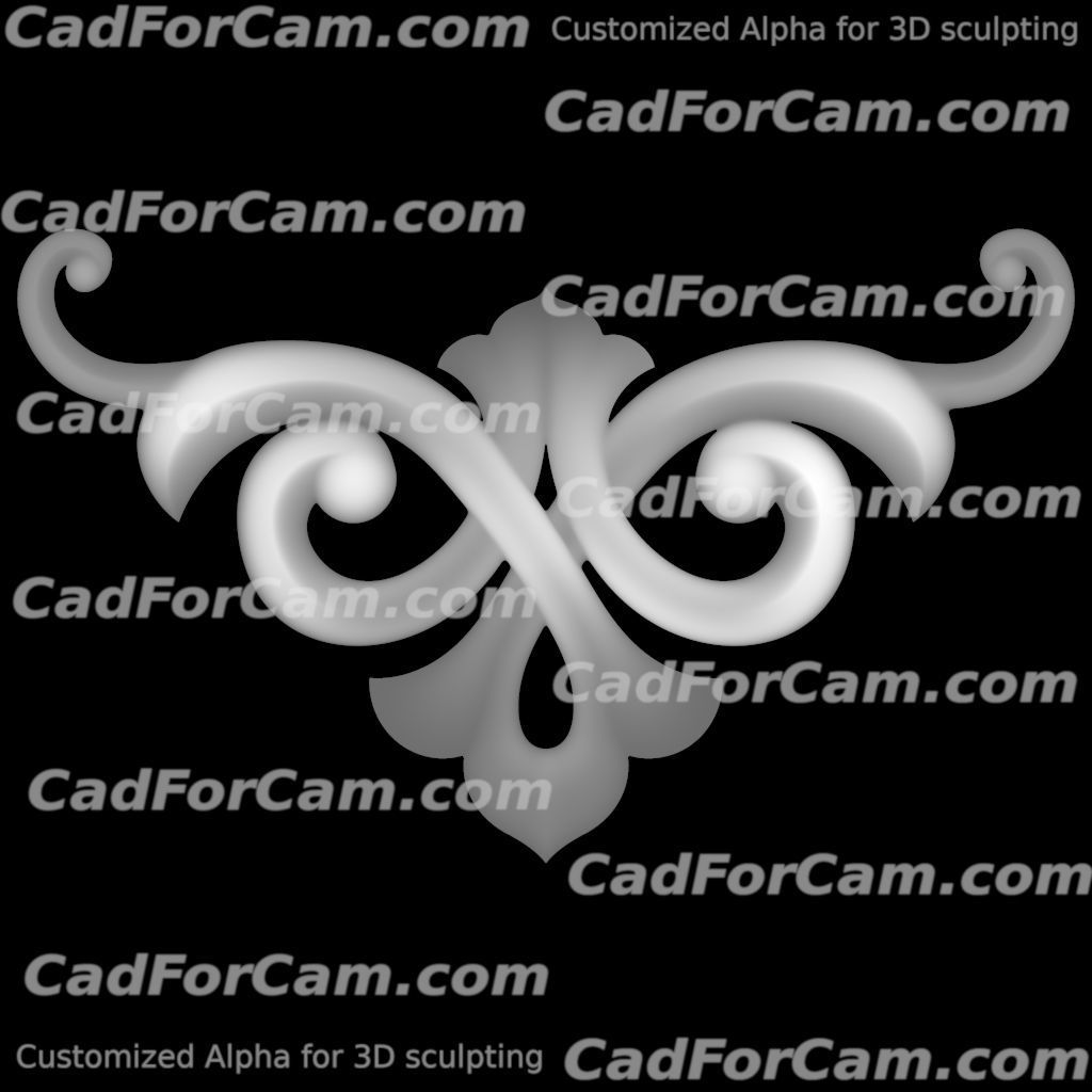 WoodCarving detail - 3d model for CNC - WCCFC0T 3D print model_14
