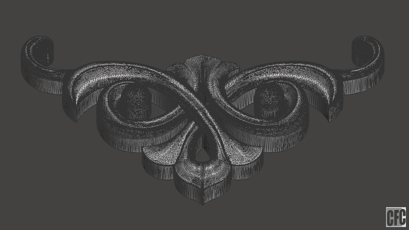 WoodCarving detail - 3d model for CNC - WCCFC0T 3D print model_7