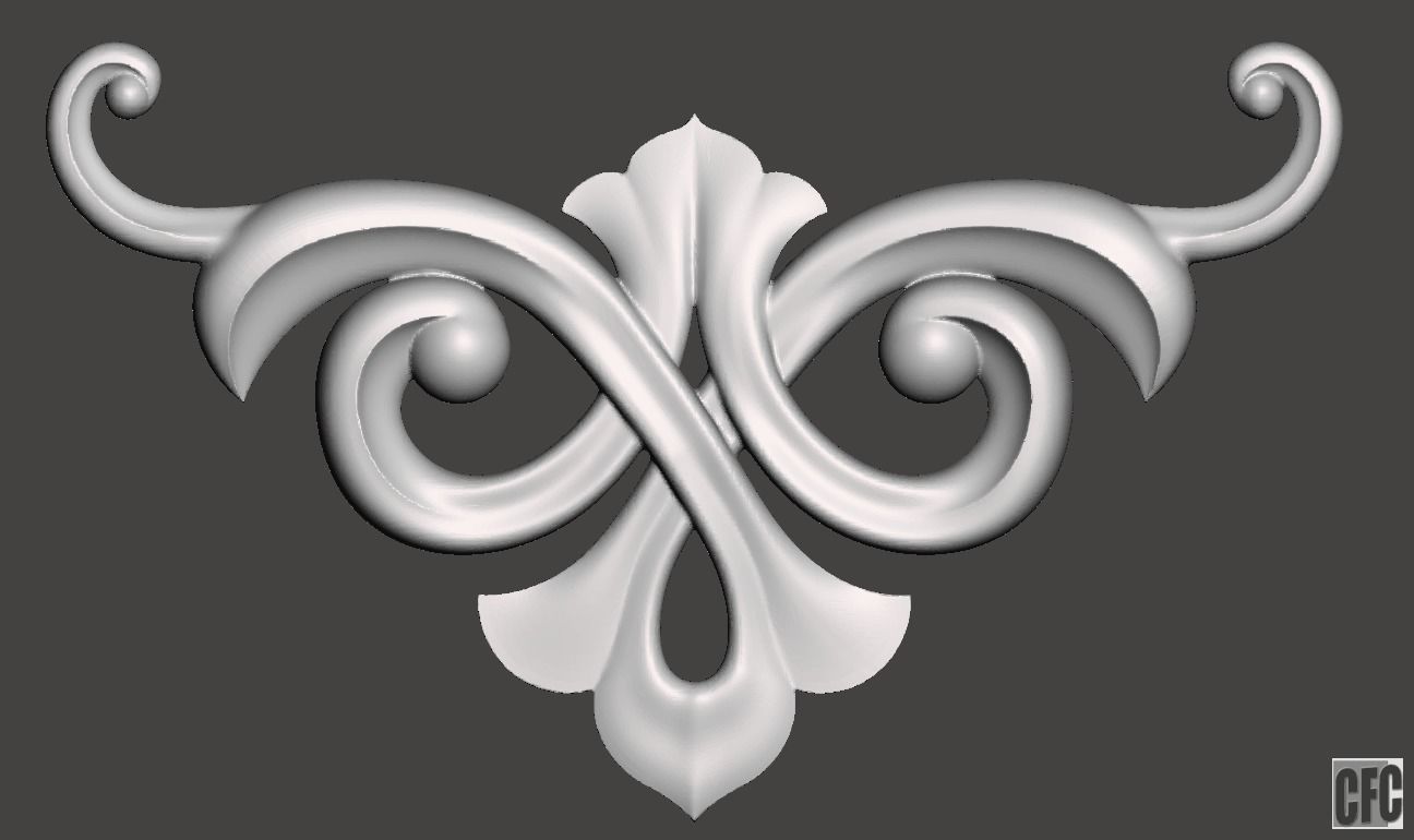 WoodCarving detail - 3d model for CNC - WCCFC0T 3D print model_1