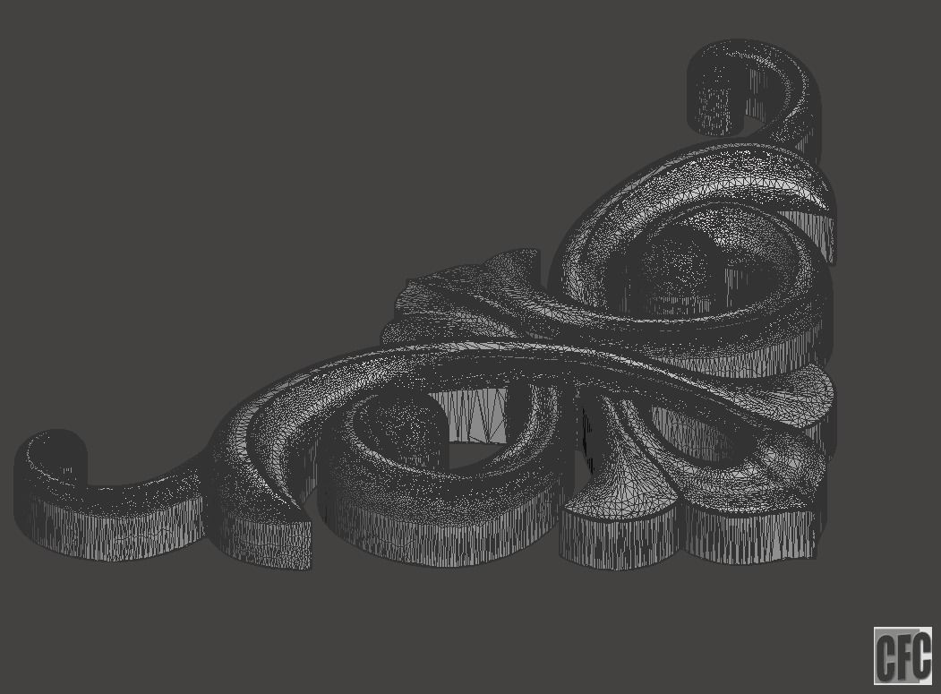 WoodCarving detail - 3d model for CNC - WCCFC0T 3D print model_8