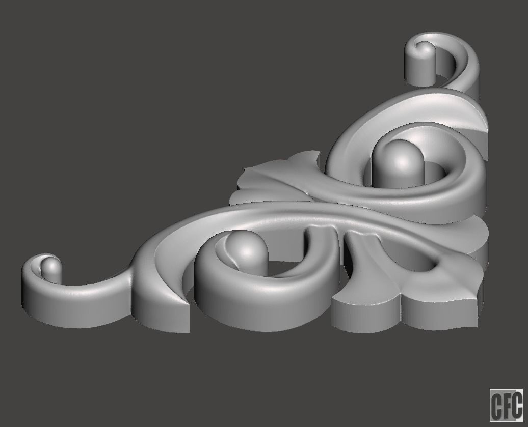 WoodCarving detail - 3d model for CNC - WCCFC0T 3D print model_4