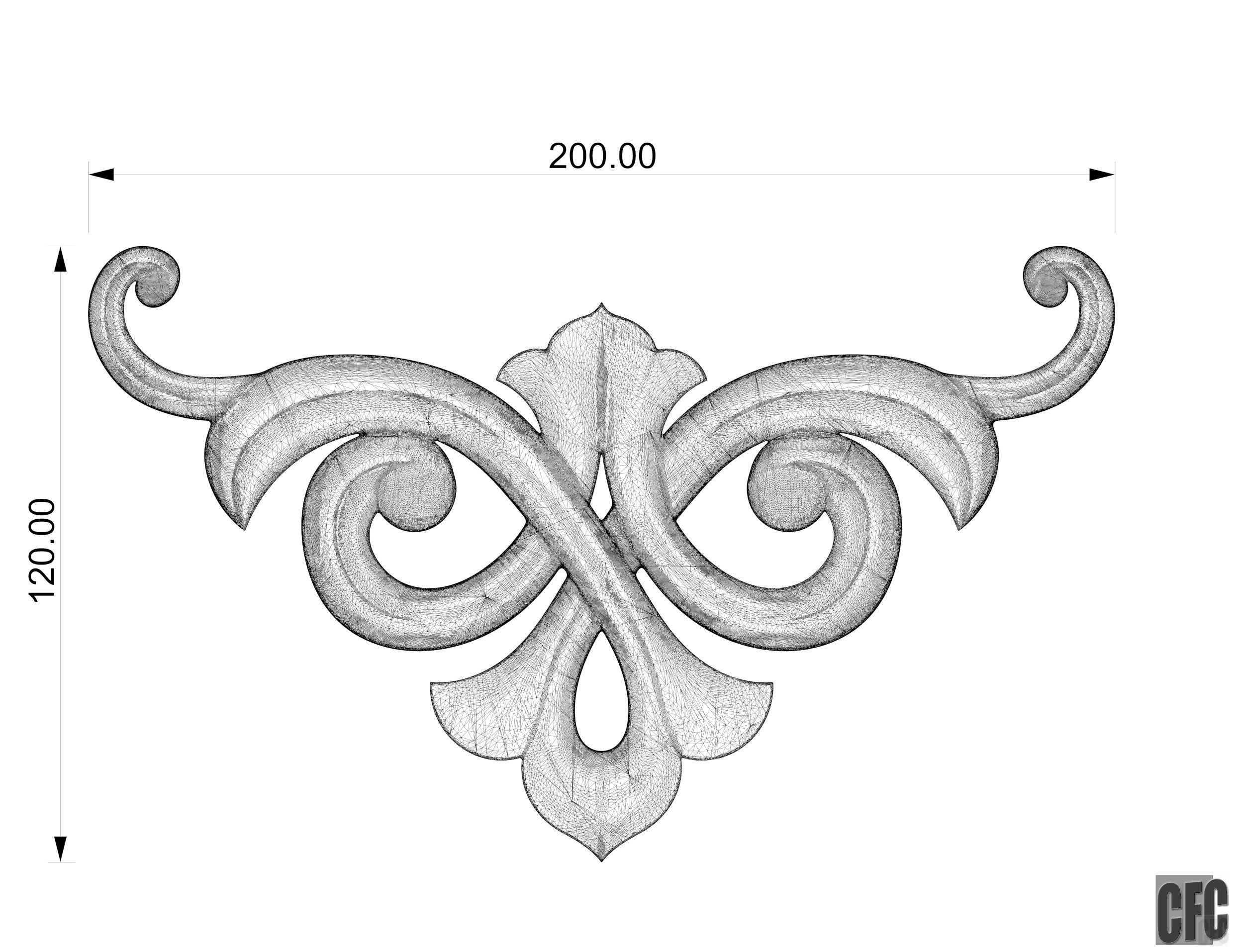 WoodCarving detail - 3d model for CNC - WCCFC0T 3D print model_11