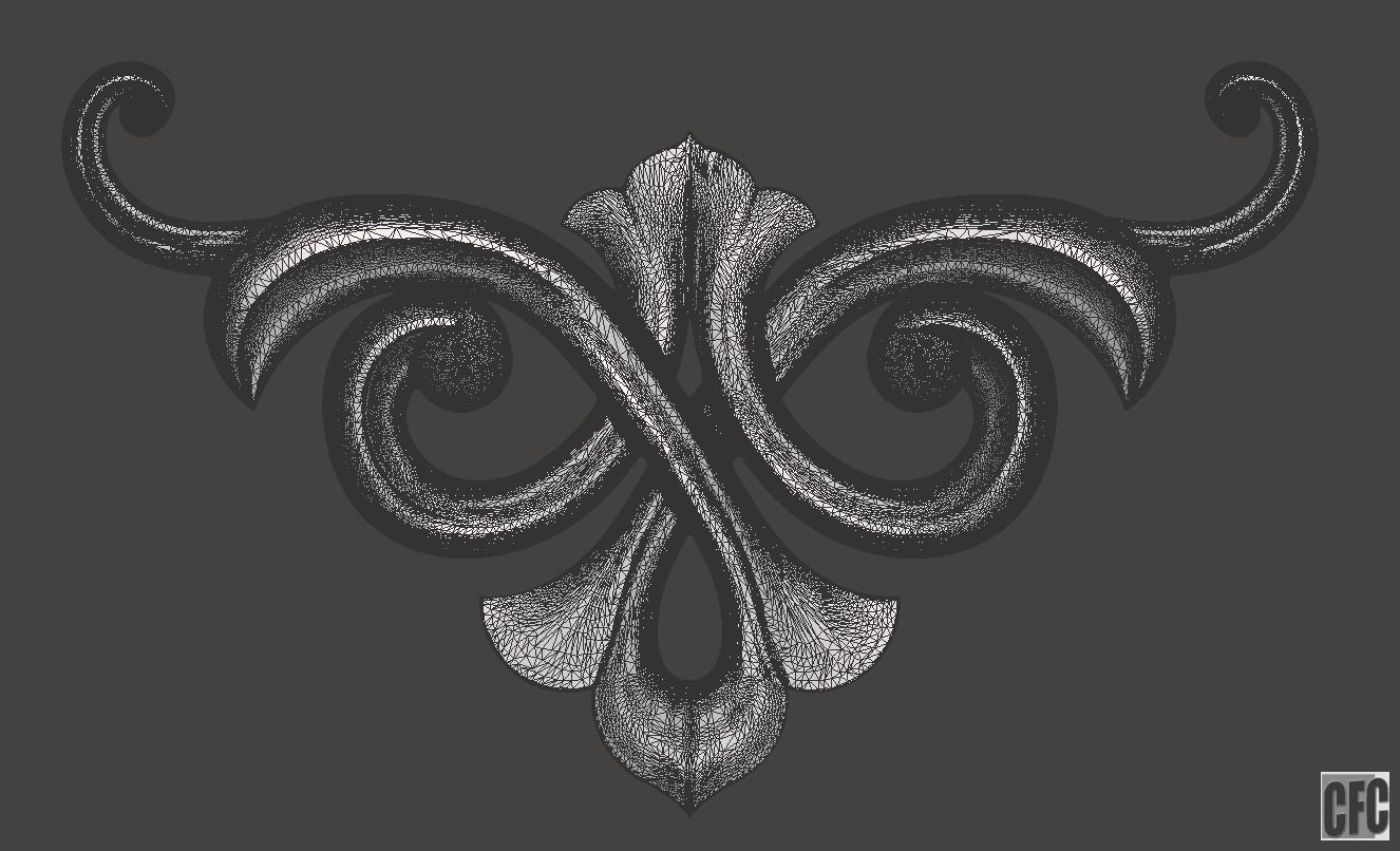 WoodCarving detail - 3d model for CNC - WCCFC0T 3D print model_6