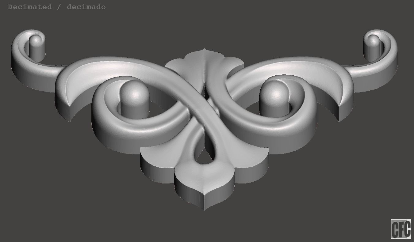 WoodCarving detail - 3d model for CNC - WCCFC0T 3D print model_18