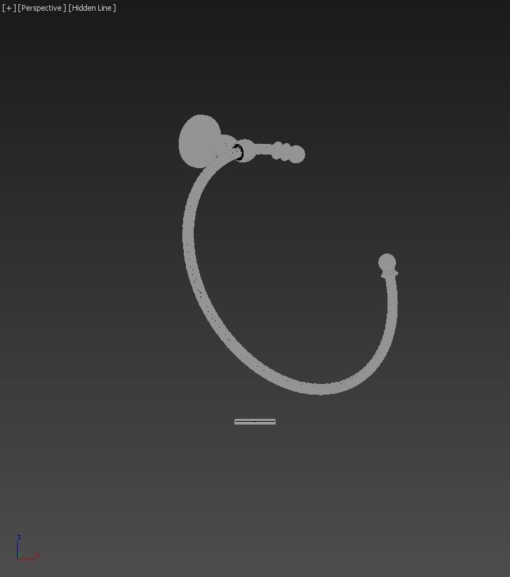 Ottoman Saffron Towel Round 3D model_3