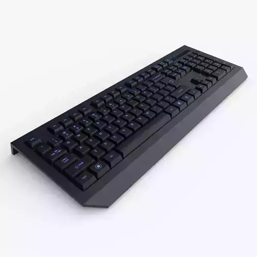 Gaming Keyboard Low-poly 3D model