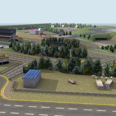 Race Track Game Low-poly 3D model_1