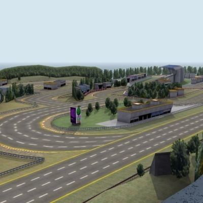 Race Track Game Low-poly 3D model_2