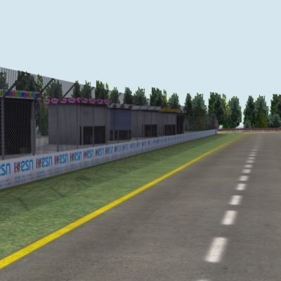 Race Track Game Low-poly 3D model_4