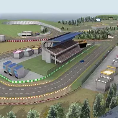 Race Track Game Low-poly 3D model