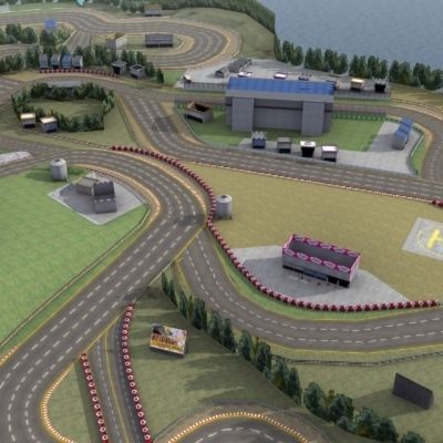 Race Track Game Low-poly 3D model_6