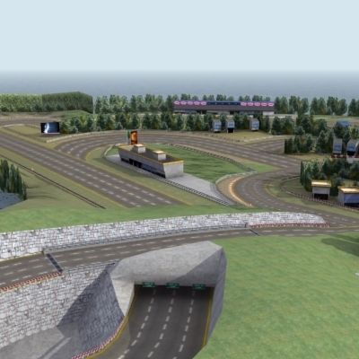 Race Track Game Low-poly 3D model_7