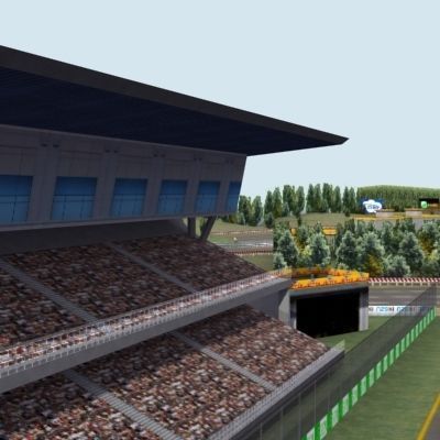 Race Track Game Low-poly 3D model_8