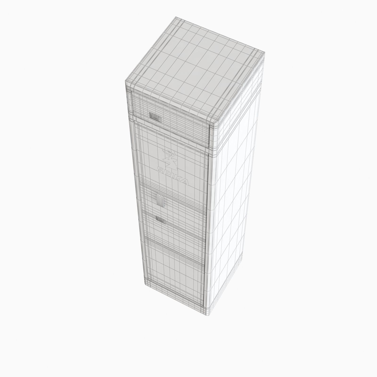 S2 8 Gun Safe 3 PIN closed 3D model_12