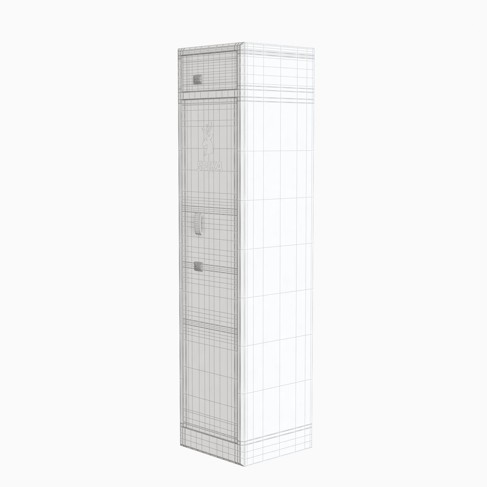 S2 8 Gun Safe 3 PIN closed 3D model_10