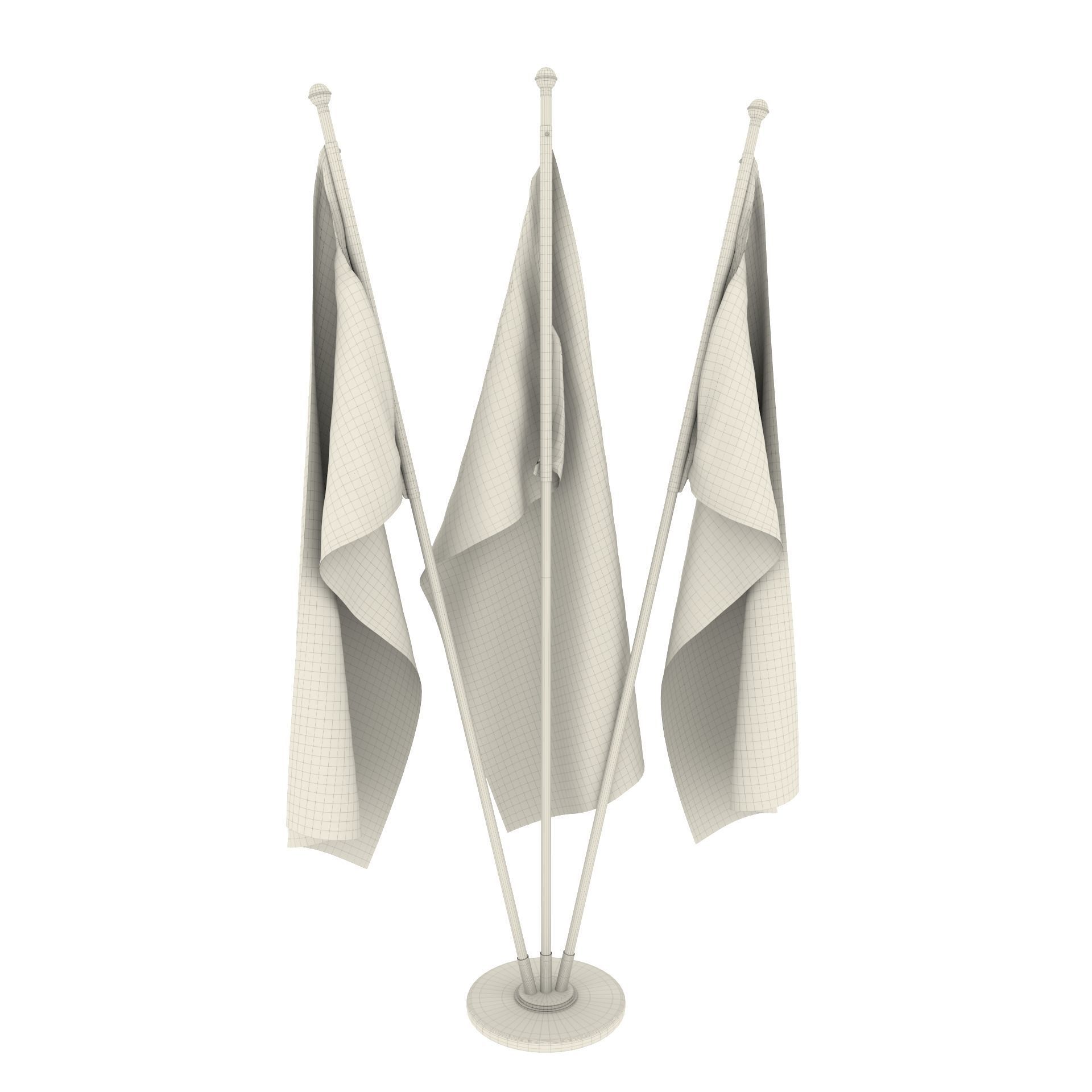 Thailand Flag Pack 3D model_4