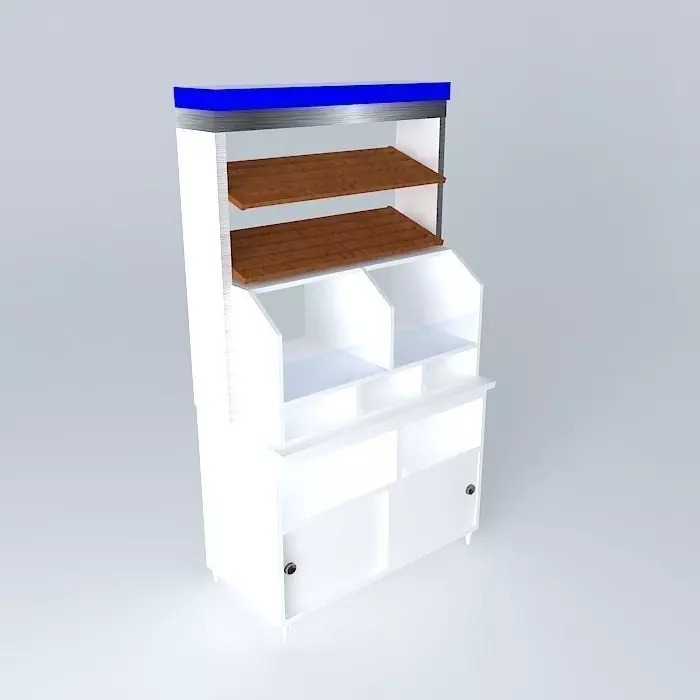 Kitchen design with equipment Free 3D model