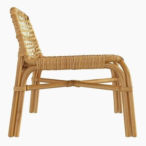 Tankvard bamboo rattan Chair 3D model 3