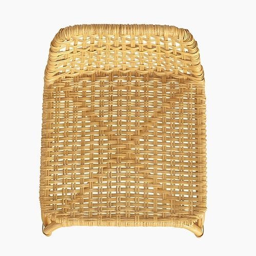 Tankvard bamboo rattan Chair 3D model 7