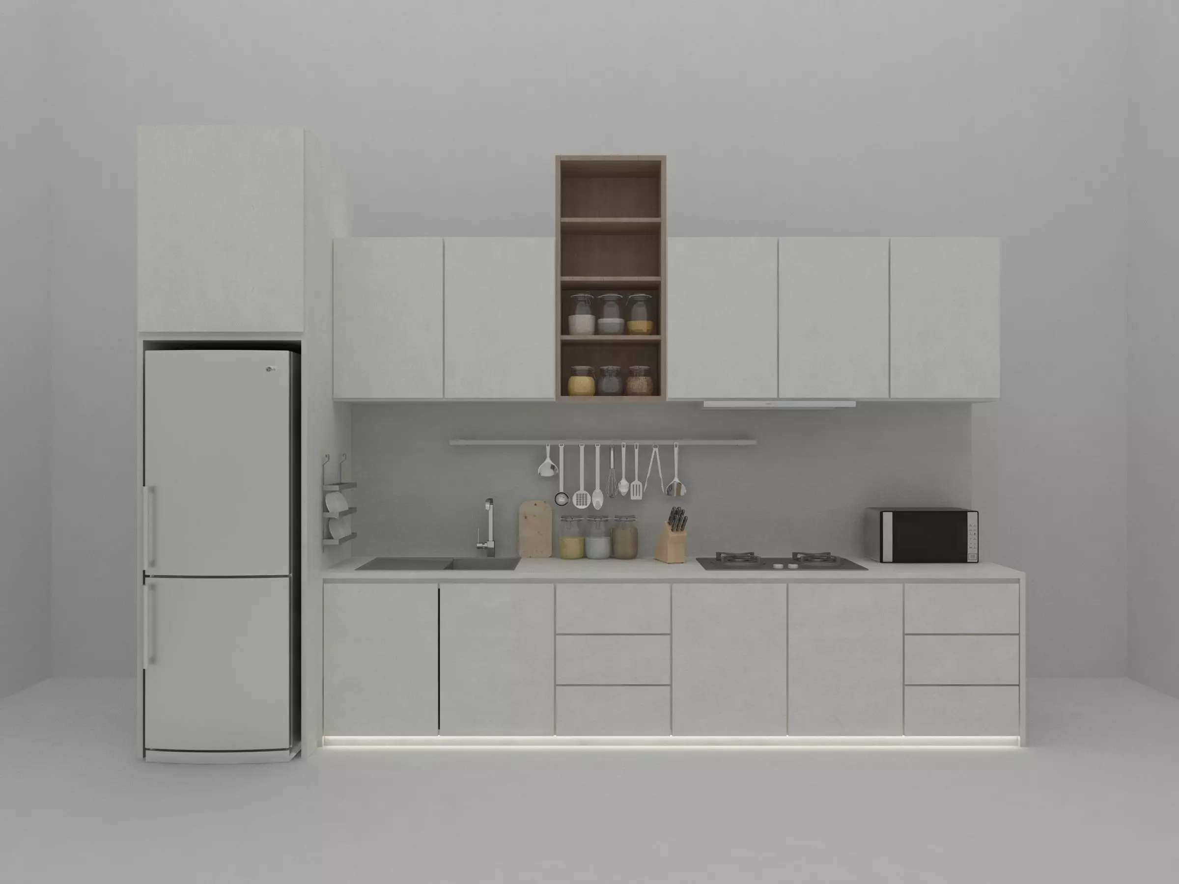 kitchen cabinet Free 3D model_0