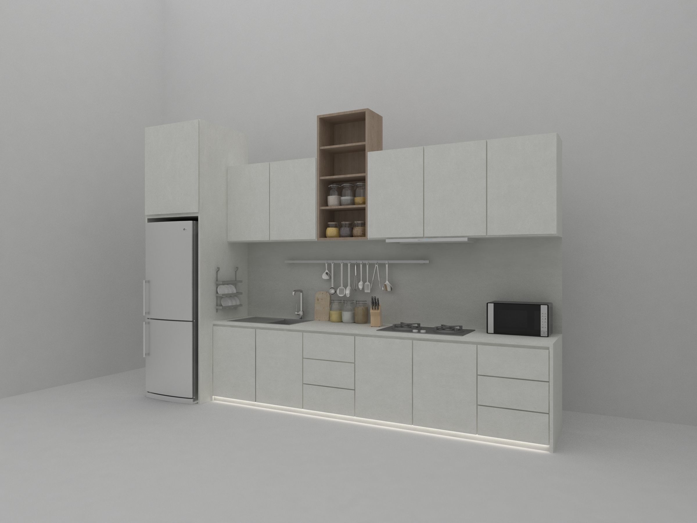 kitchen cabinet Free 3D model_2