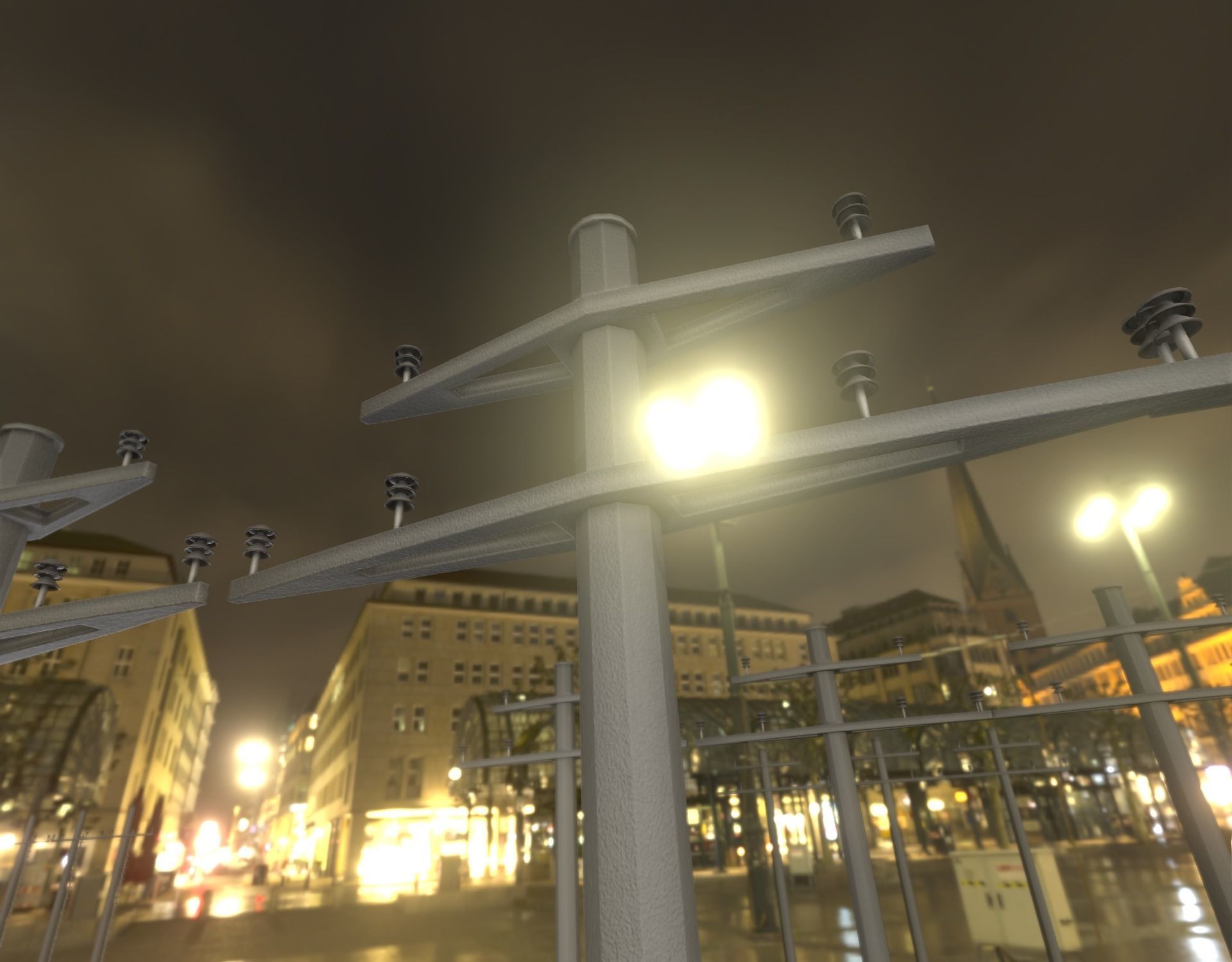 Concrete Electricity Pole without Ladder - Object 055 Low-poly 3D model_36