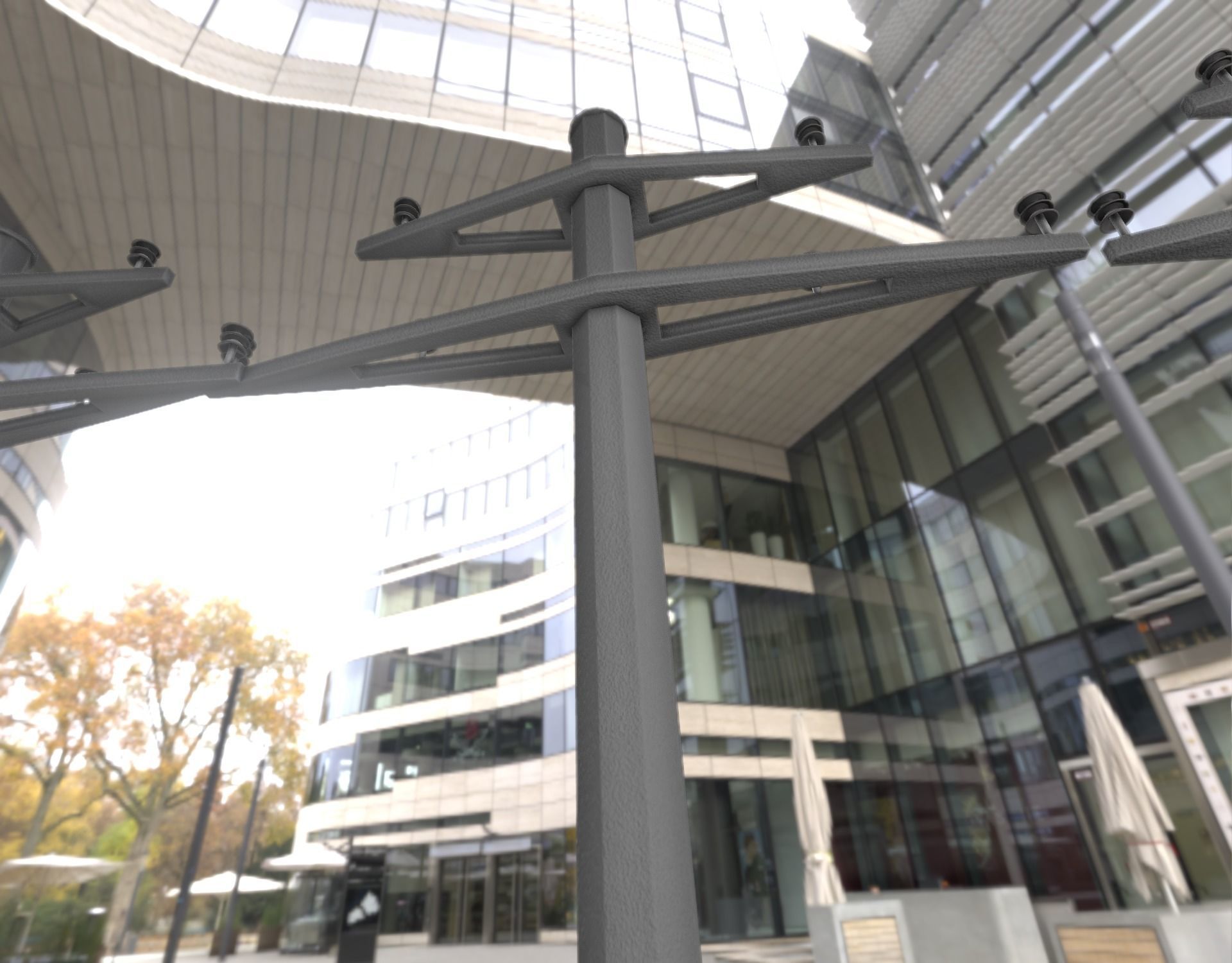 Concrete Electricity Pole without Ladder - Object 055 Low-poly 3D model_21