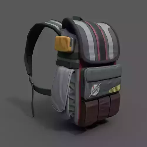 Human Backpack scifi military Low-poly 3D model Human Backpack scifi military Low-poly 3D model