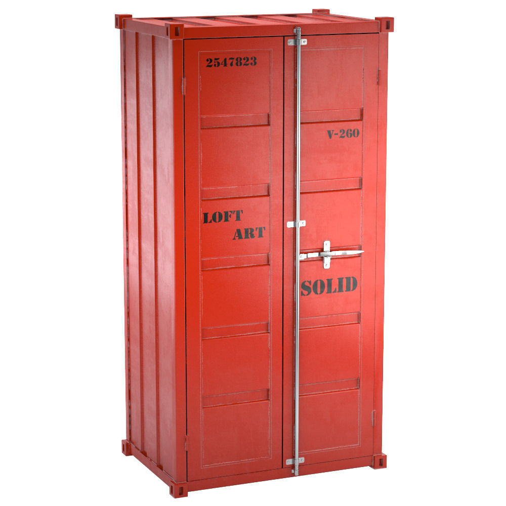 Sea Container wardrobe 4 COLORS 3D model_3
