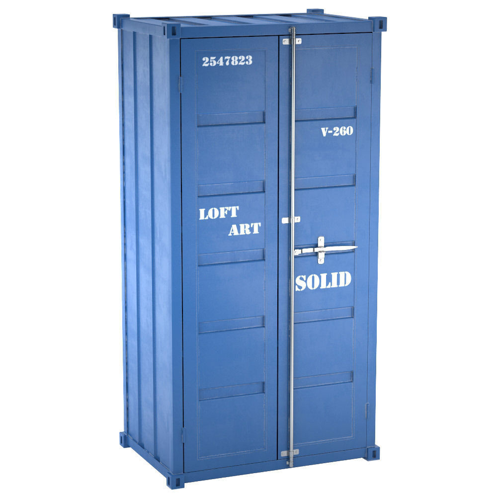 Sea Container wardrobe 4 COLORS 3D model_4