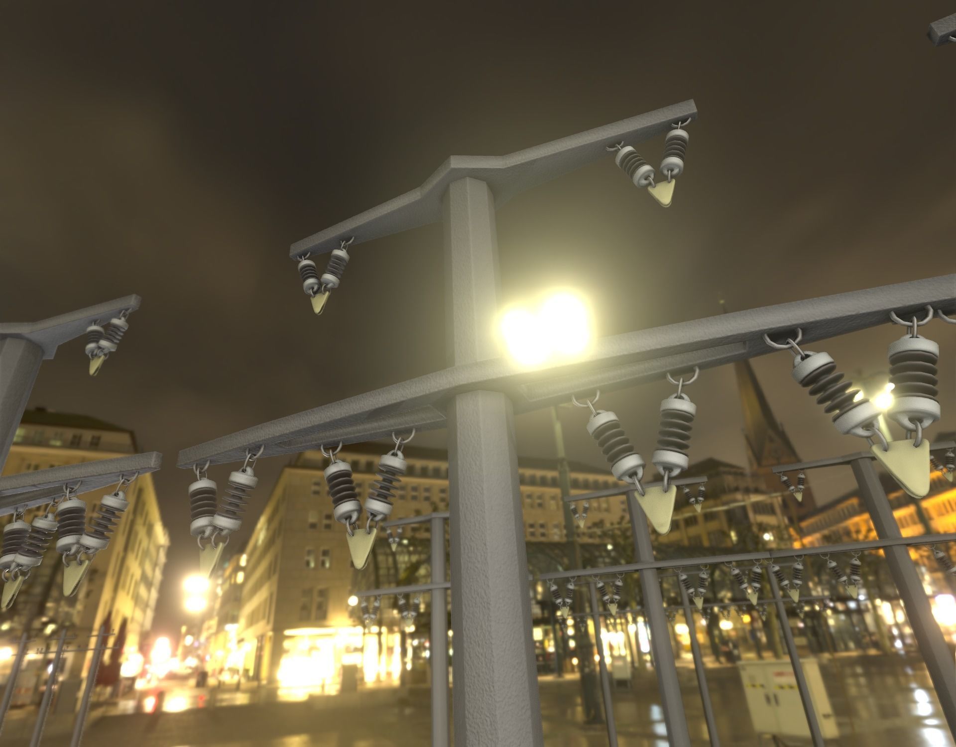 Concrete Electricity Pole without Ladder - Object  057  Low-poly 3D model_36