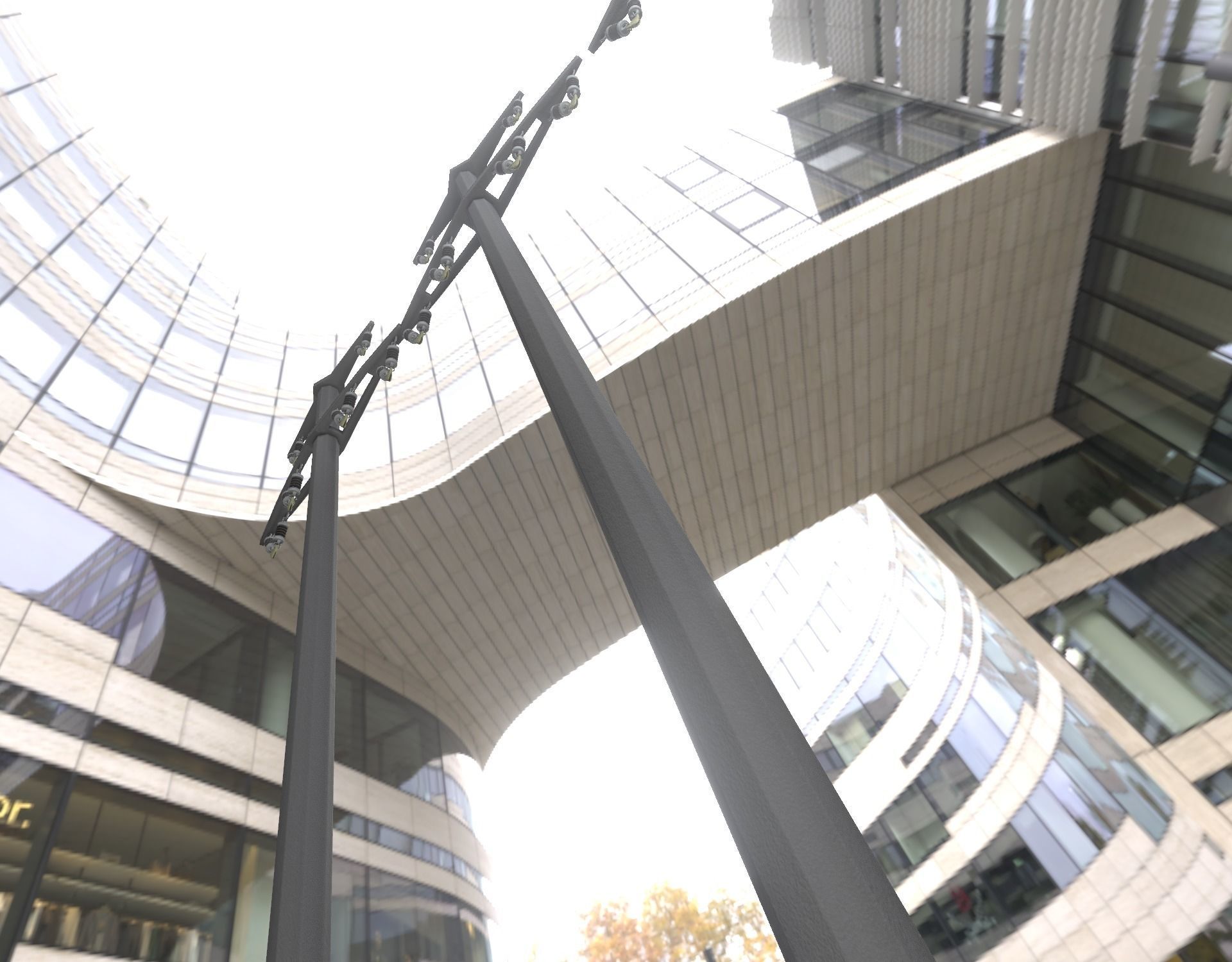 Concrete Electricity Pole without Ladder - Object  057  Low-poly 3D model_27