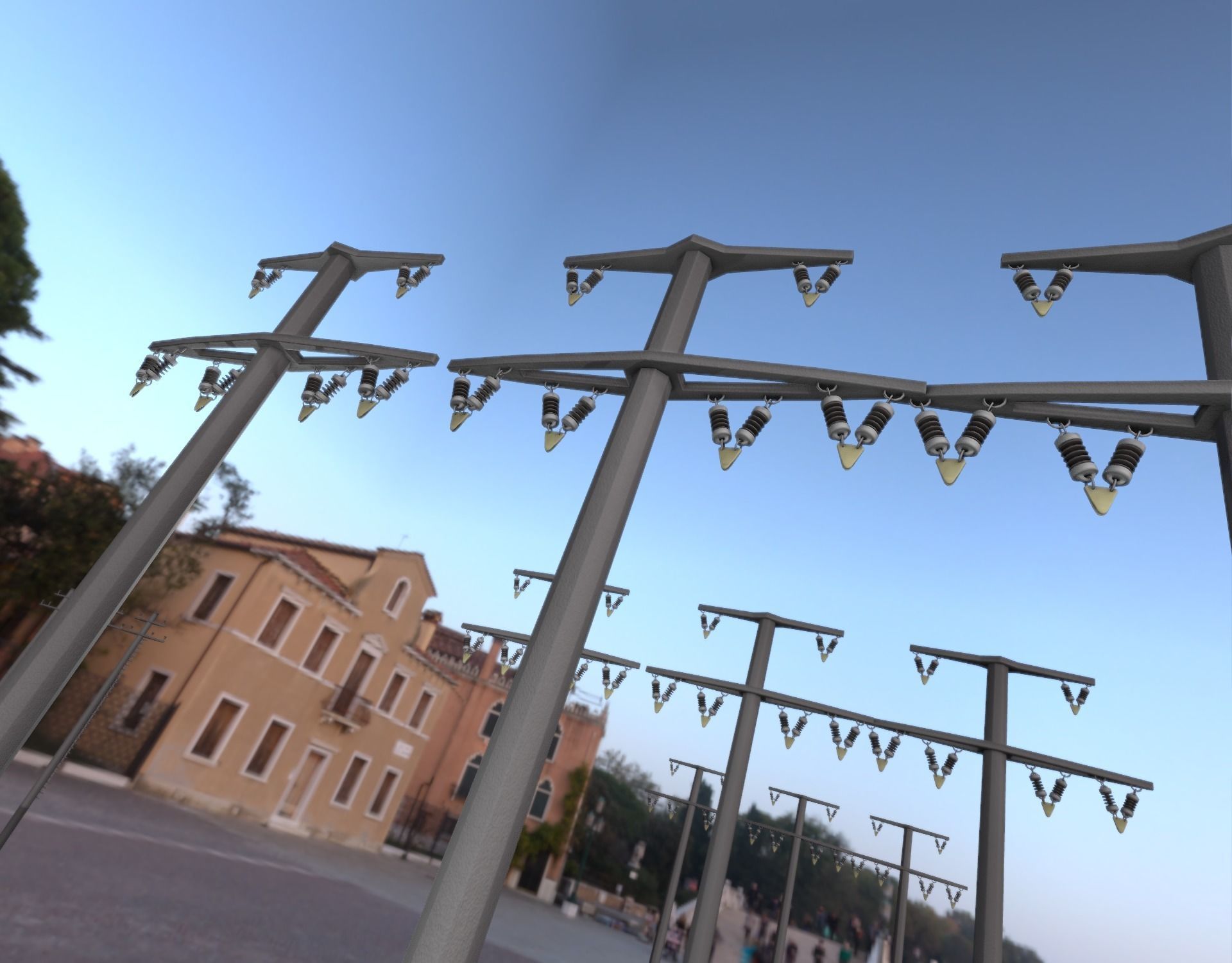 Concrete Electricity Pole without Ladder - Object  057  Low-poly 3D model_18