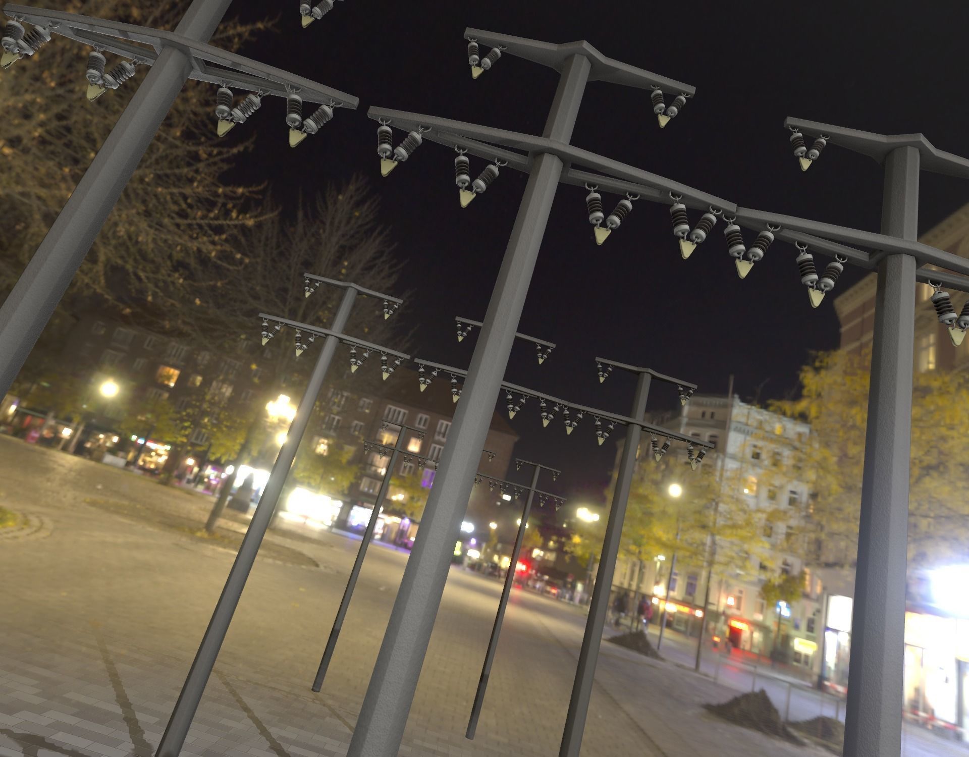 Concrete Electricity Pole without Ladder - Object  057  Low-poly 3D model_12