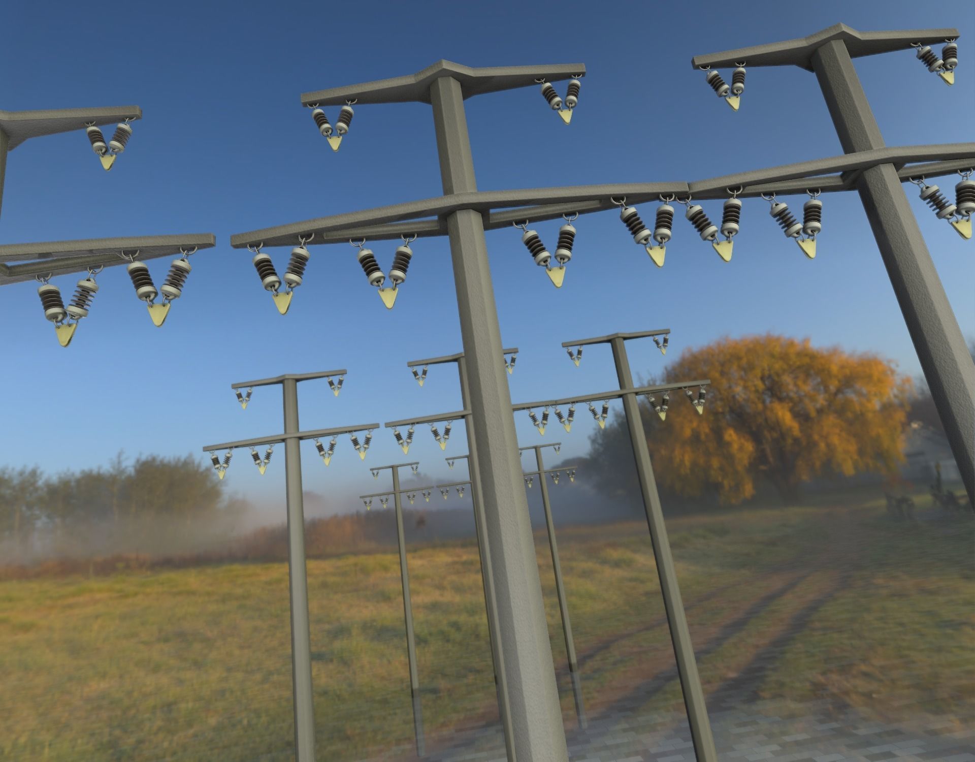 Concrete Electricity Pole without Ladder - Object  057  Low-poly 3D model_37