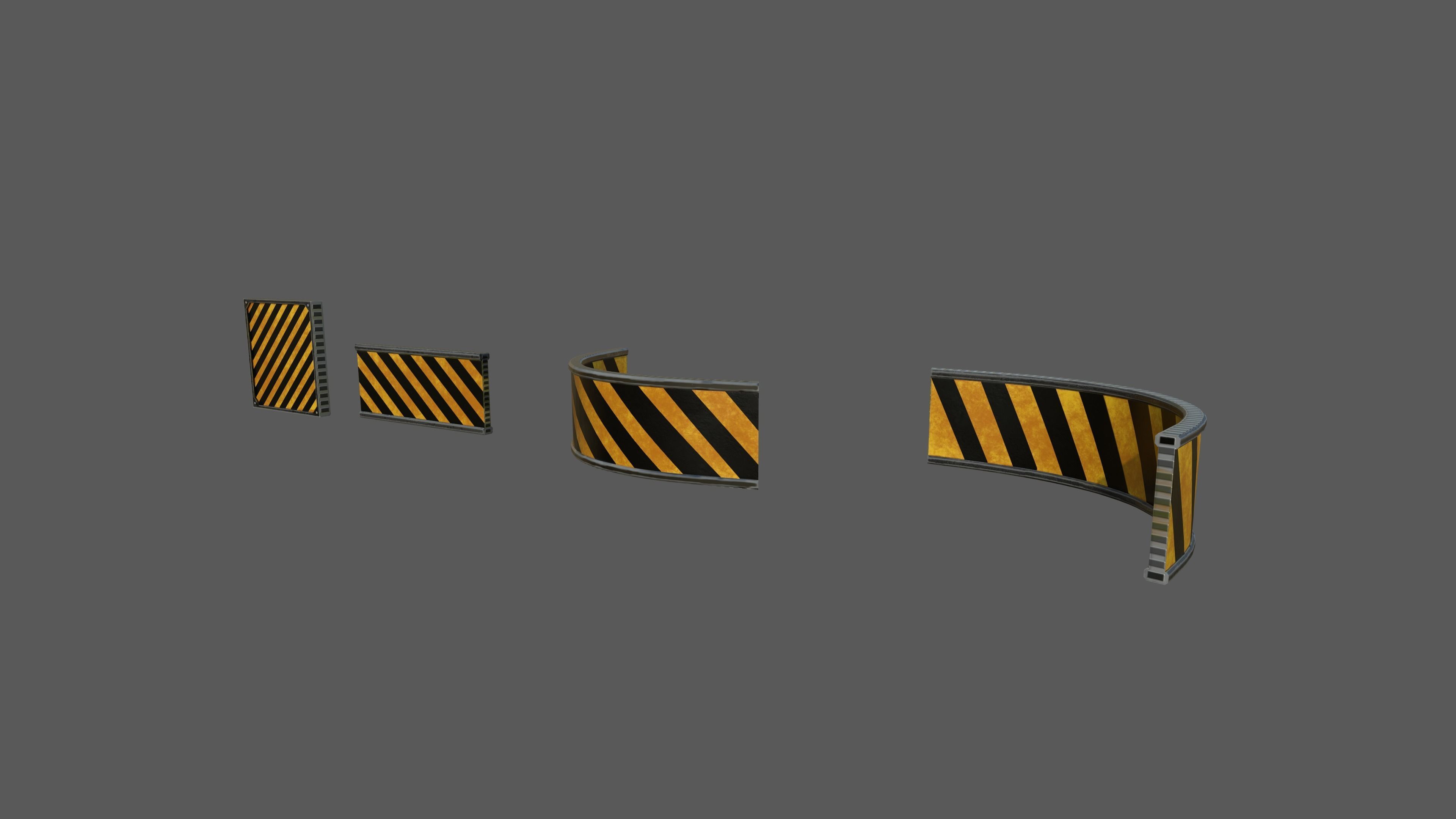 sci-fi walls  Low-poly 3D model_1