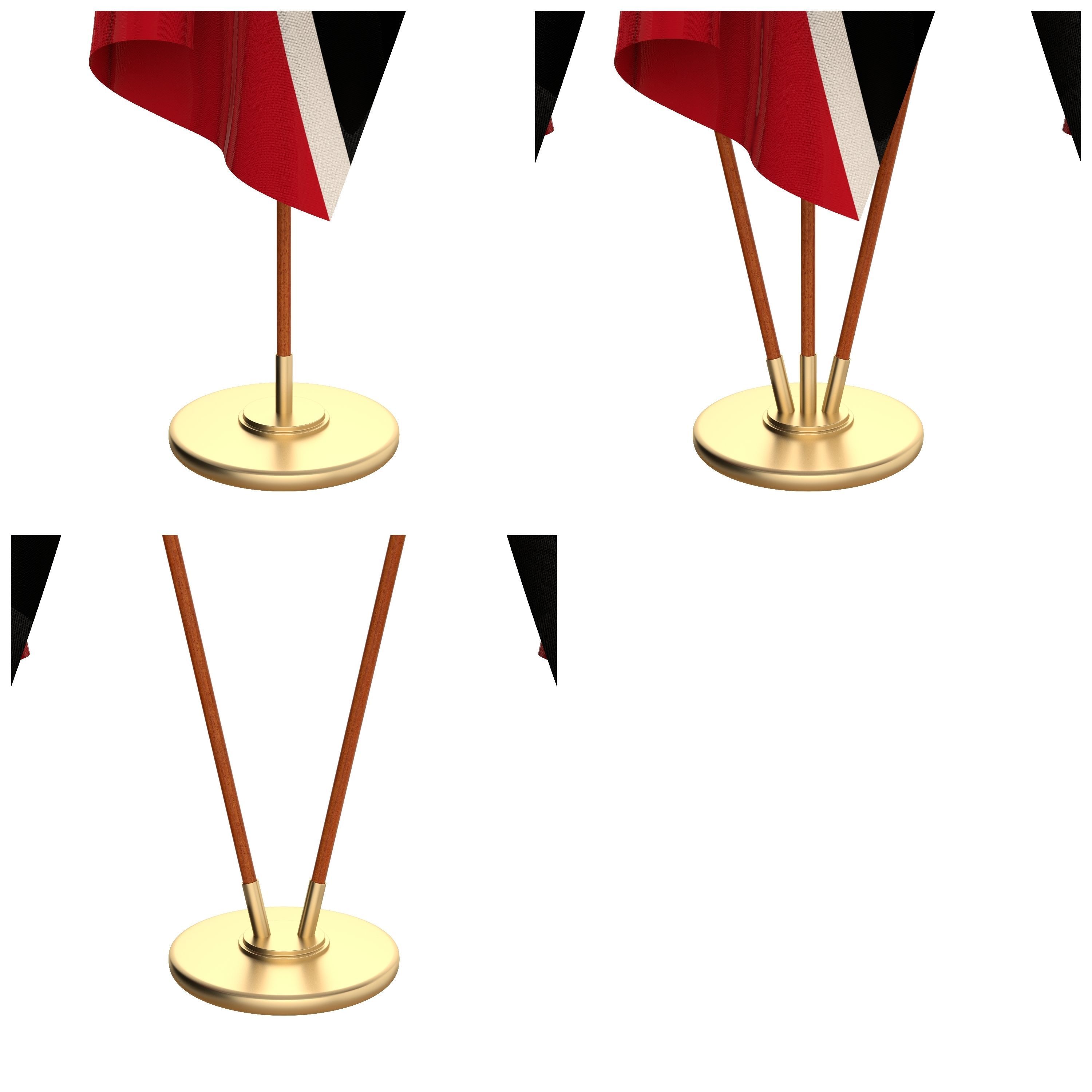 Trinidad And Tobago Flag Pack 3D model_2