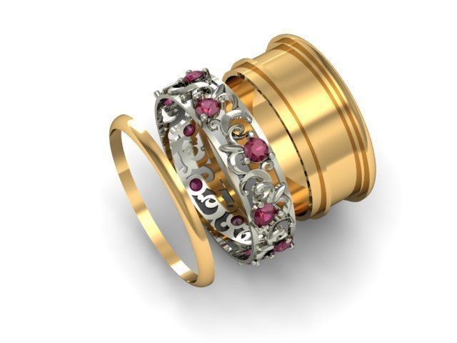 Ring with namel 3D print model_1