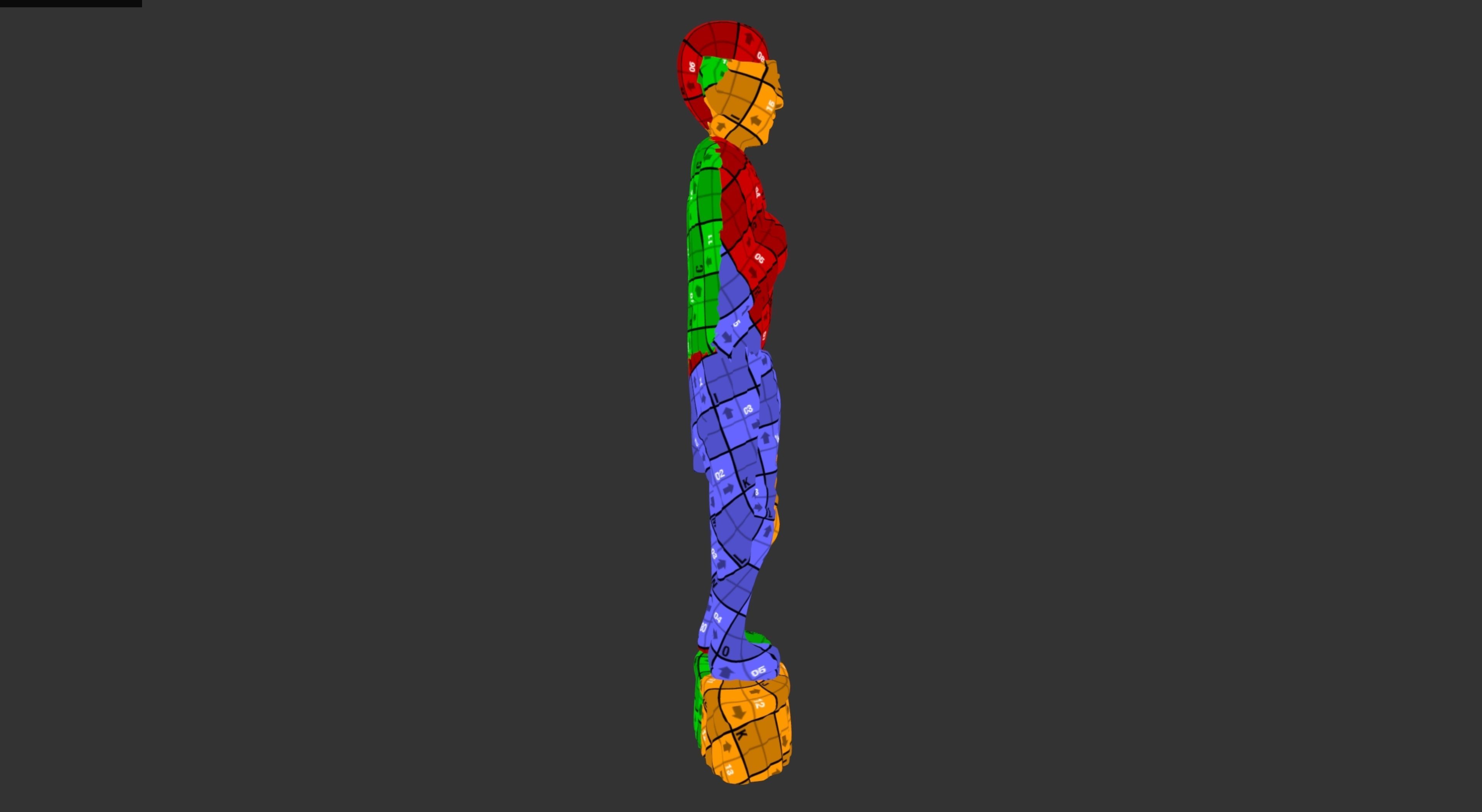 Wooden Gandhi v2 Low-poly 3D model_33