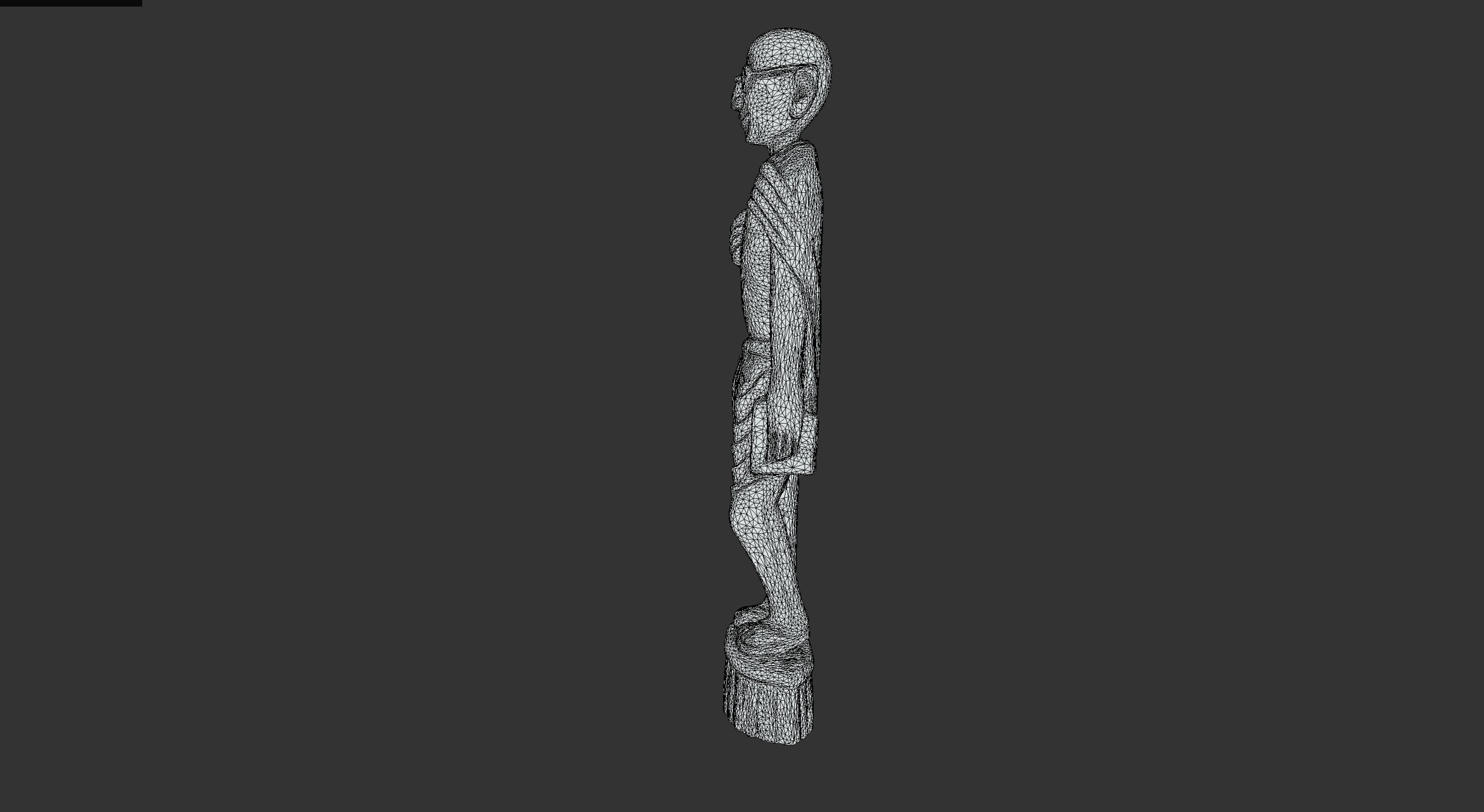 Wooden Gandhi v2 Low-poly 3D model_29