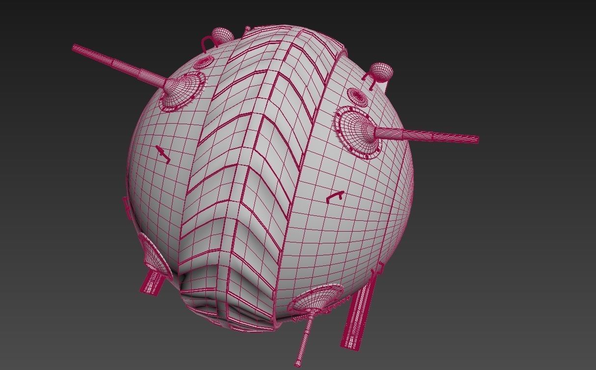 Tank Boll Winter Low-poly 3D model_19