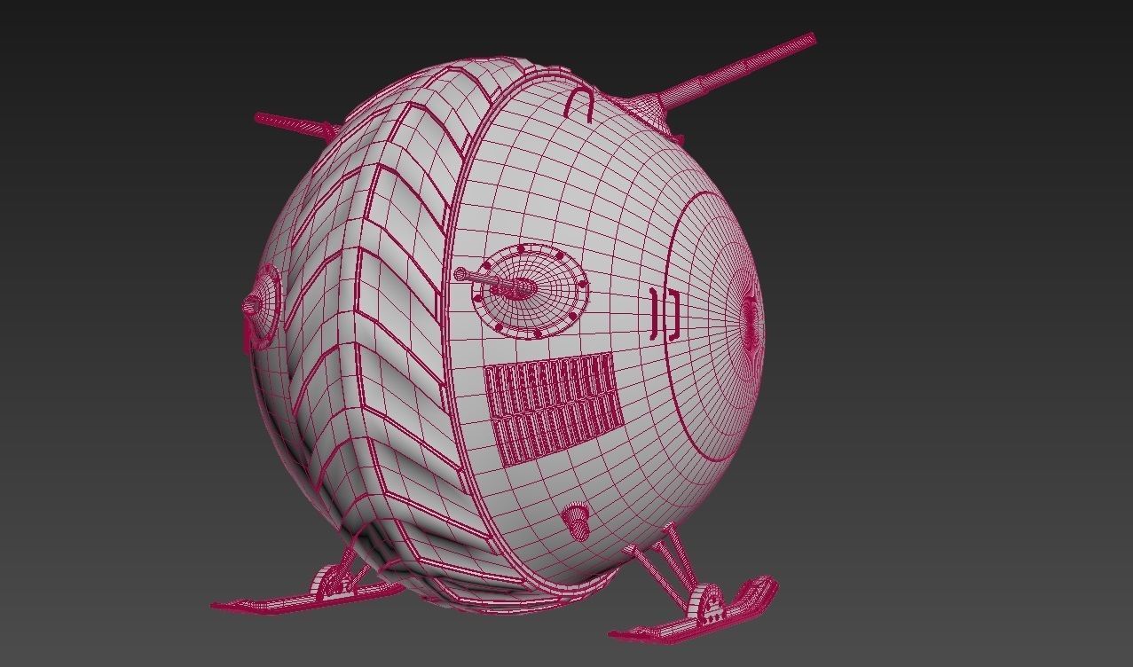 Tank Boll Winter Low-poly 3D model_18