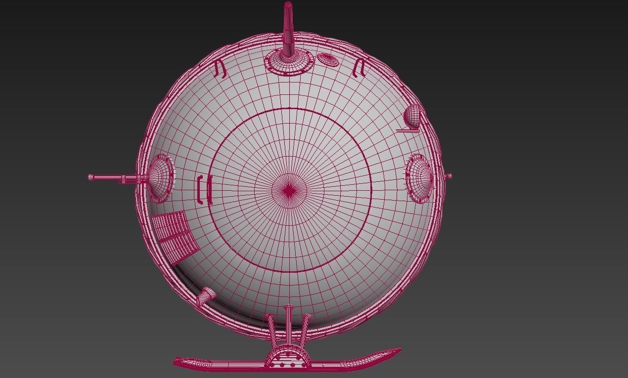 Tank Boll Winter Low-poly 3D model_17