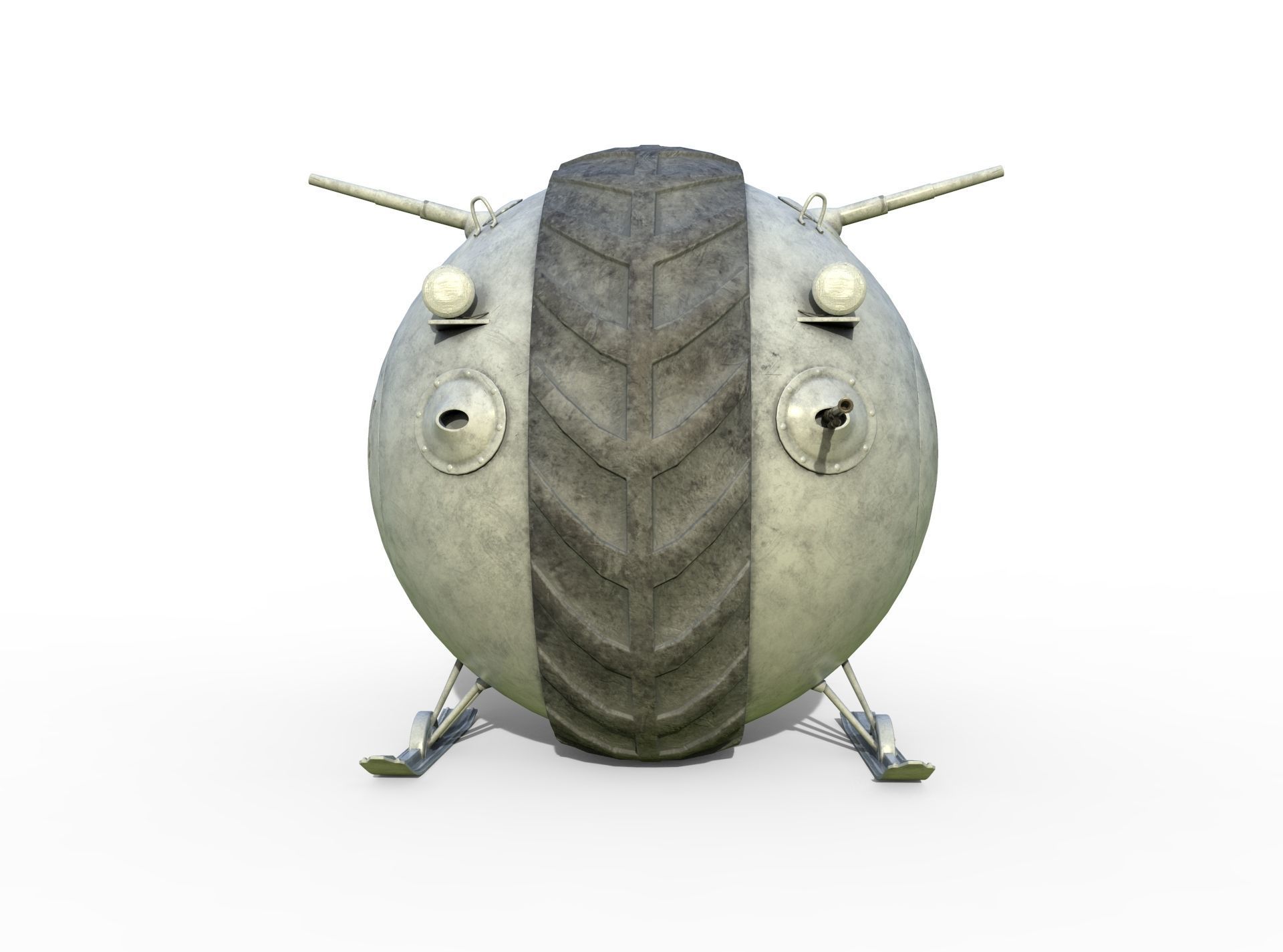 Tank Boll Winter Low-poly 3D model_1