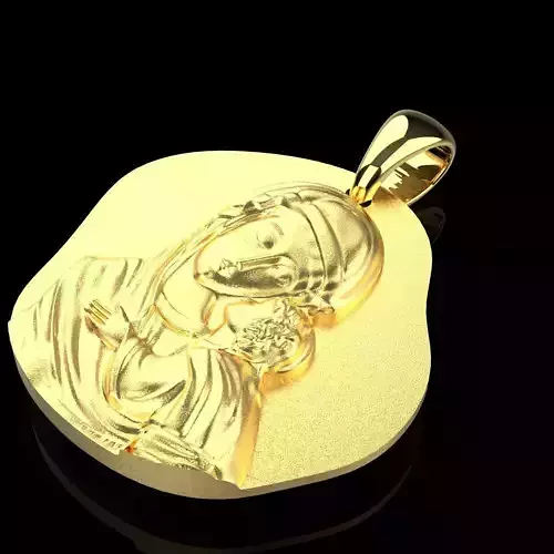 Mariam gold pendant with virgin mary