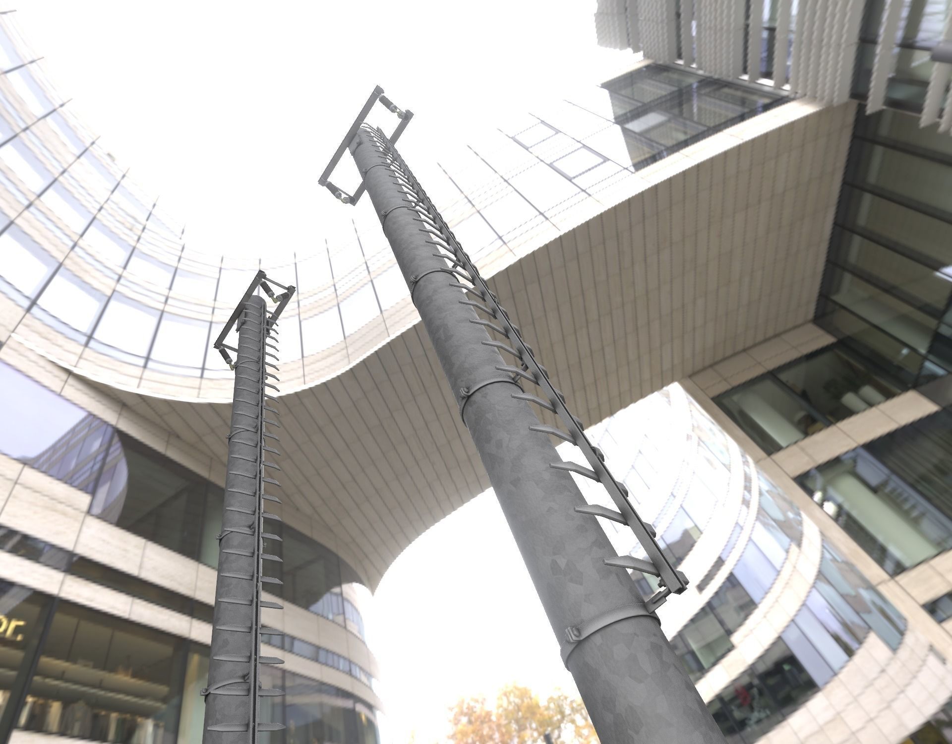 Iron Power Pole with ladder - Objekt 064 Low-poly 3D model_28