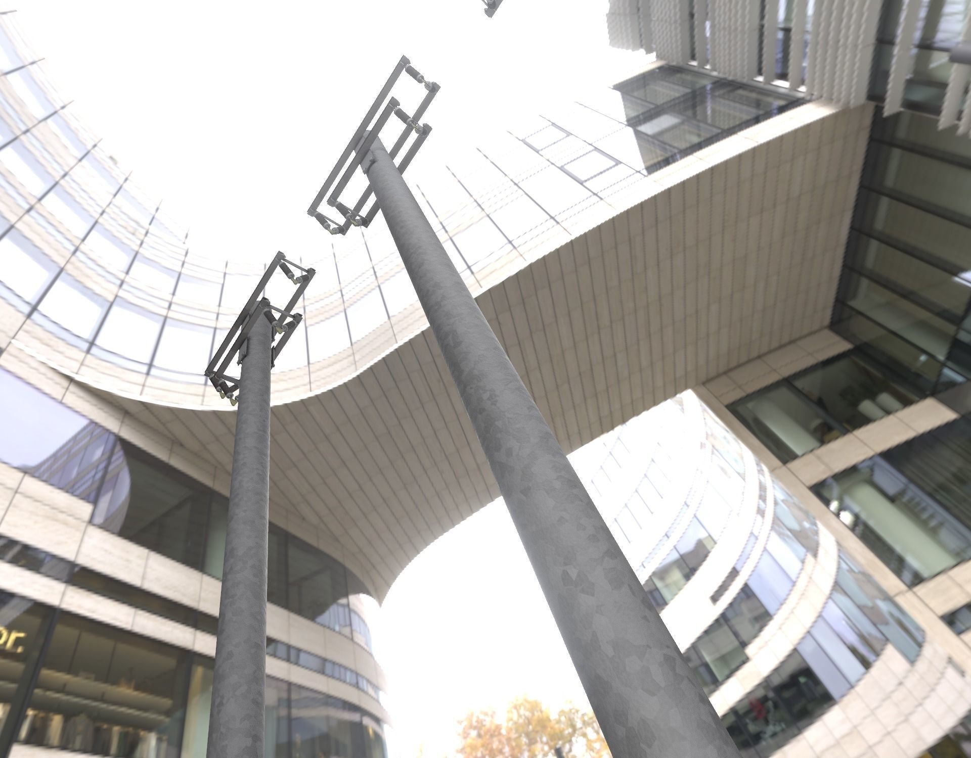 Steel power pole without ladder - Objekt  065 Low-poly 3D model_27