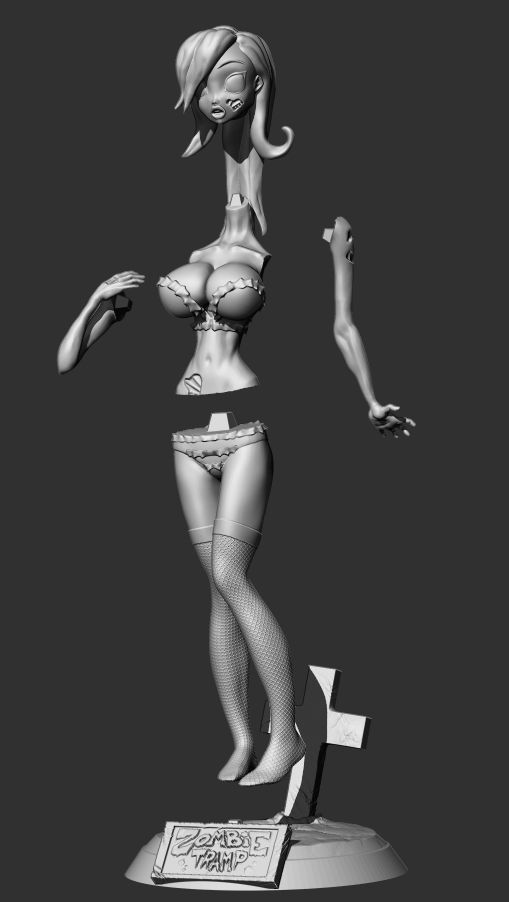 Zombie Tramp - 3d print model 3D print model_6