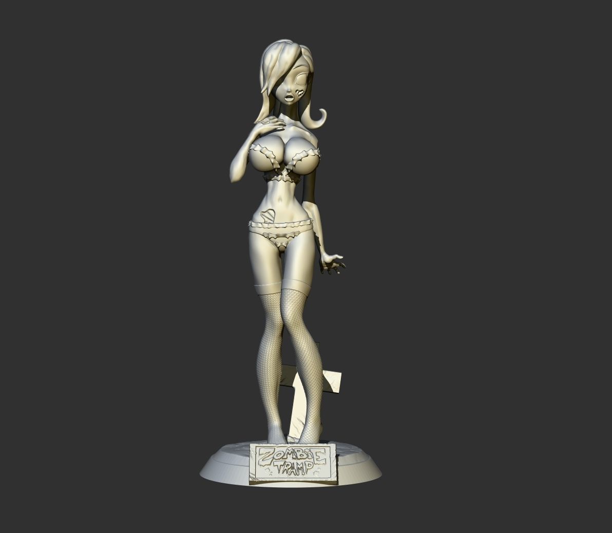 Zombie Tramp - 3d print model 3D print model_2